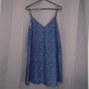 Blue dress with small white flowers